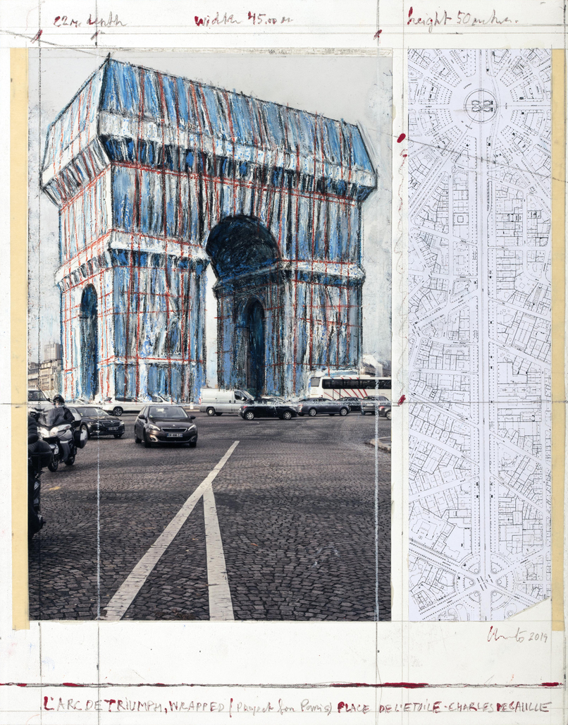 L Arc De Triomphe Wrapped Project For Paris Place De L Etoile Charles De Gaulle By Christo At Guy Pieters Gallery