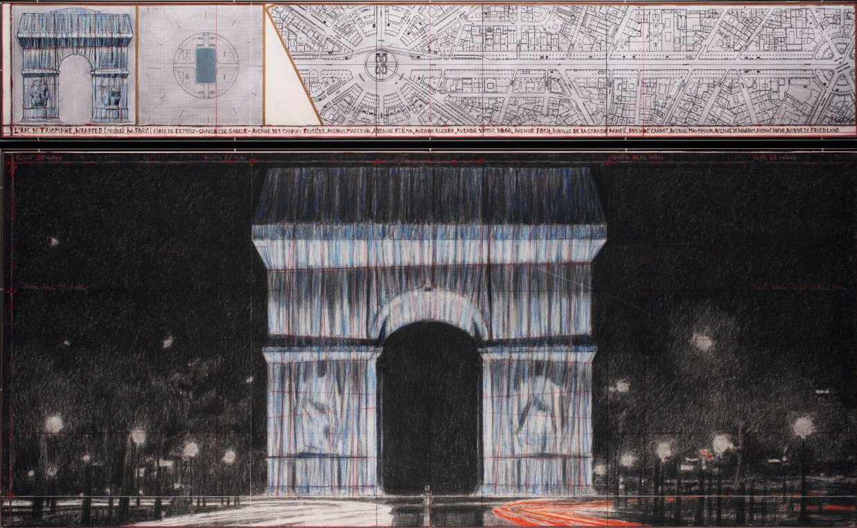 L Arc De Triomphe Wrapped Project For Paris Place De L Etoile Charles De Gaulle By Christo At Guy Pieters Gallery